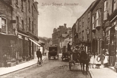 000073 Looking towards Market Square showing an ironmongers shop on the right c1900
